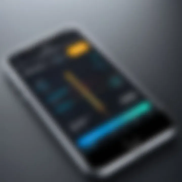 Built-in measuring app interface on iPhone