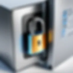A secure digital lock symbolizing folder protection