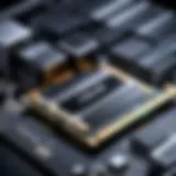 Detail of RAM modules compatible with ASUS systems