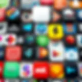 A collage of popular movie app logos