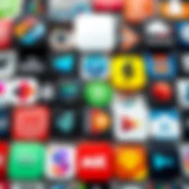 A collage of popular movie app logos