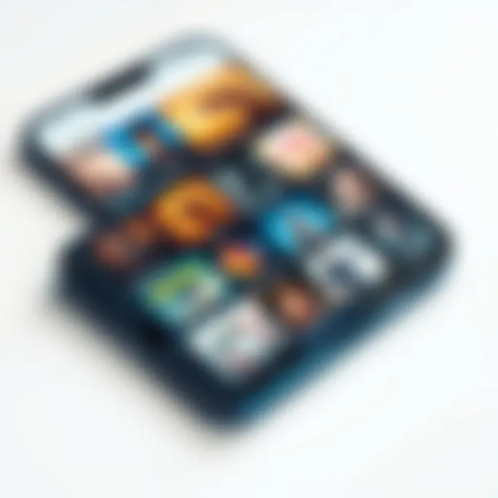 An array of film genres displayed on a mobile app