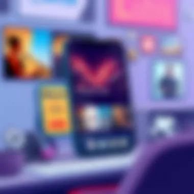 A user interface showcasing a movie streaming app