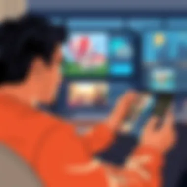 A person enjoying a movie on a tablet