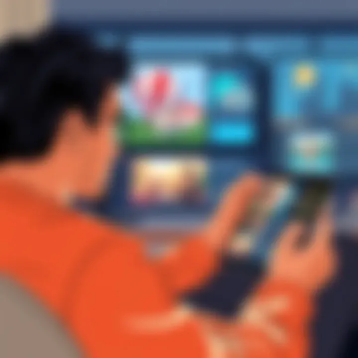 A person enjoying a movie on a tablet