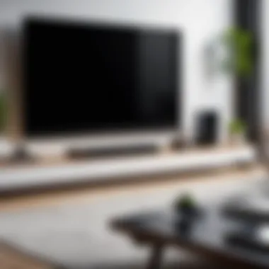 Router placed near a television for better connectivity