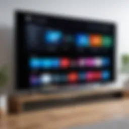 Smart TV displaying wireless connection settings