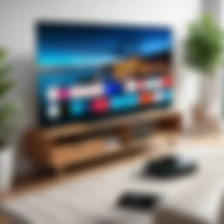 Streaming device connected to a television