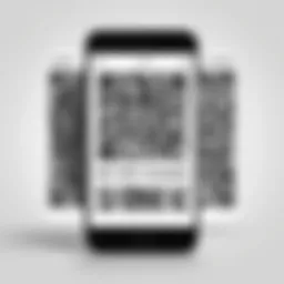 Visually engaging QR code displayed on a smartphone screen