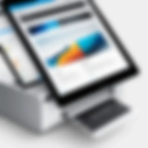 iPad displaying printer options