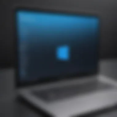 Elegant Windows Logo Displayed on Laptop Windows logo on a modern laptop