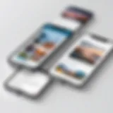 User interface showcasing photo selection on iPhone
