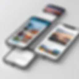 User interface showcasing photo selection on iPhone