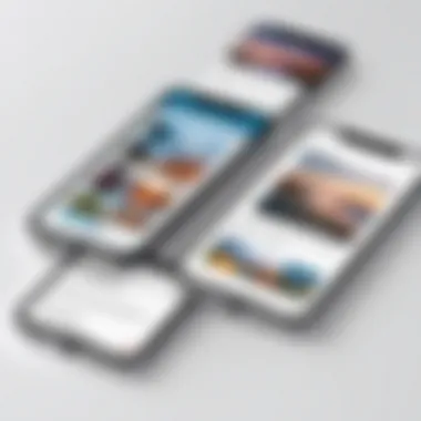 User interface showcasing photo selection on iPhone