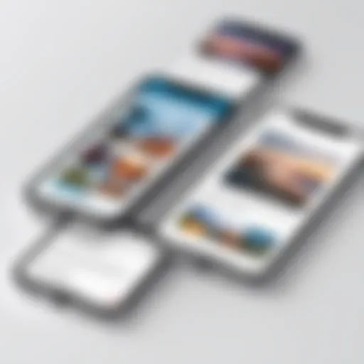 User interface showcasing photo selection on iPhone