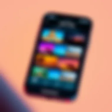 Selecting Video Clips A vibrant selection of video clips displayed on an iPhone