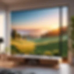 A serene morning landscape with soft light illuminating a peaceful room.