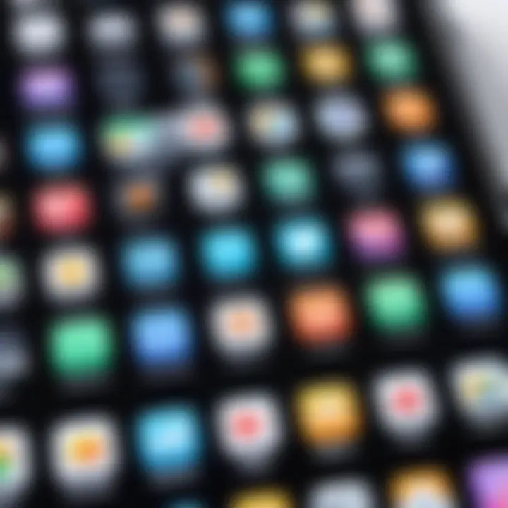 Aesthetic arrangement of custom icons on an iPhone home screen