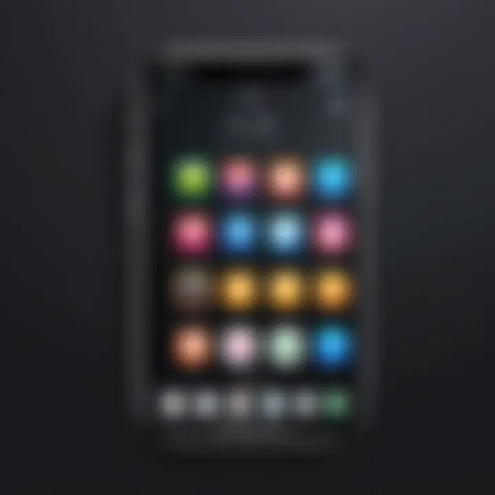 User interface displaying a selection of personalized icons