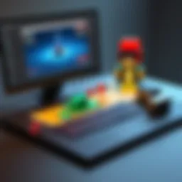 Dynamic game design interface showcasing Roblox tools