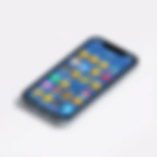 An iPhone displaying a vibrant and colorful emoji collection.