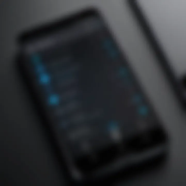 Custom ringtone selection interface on an Android device