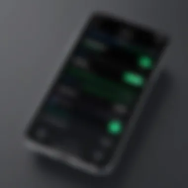 Custom alarm settings interface on iPhone