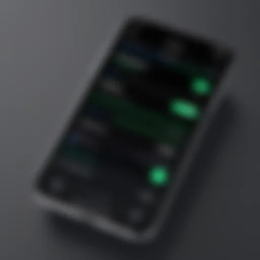 Custom alarm settings interface on iPhone