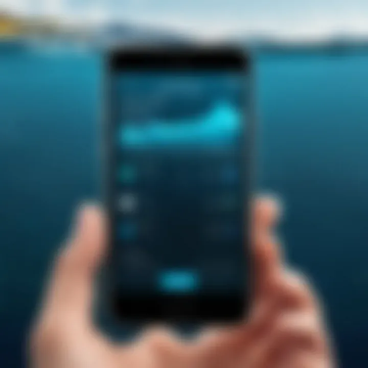 A user customizing settings for the Water Widget on their device