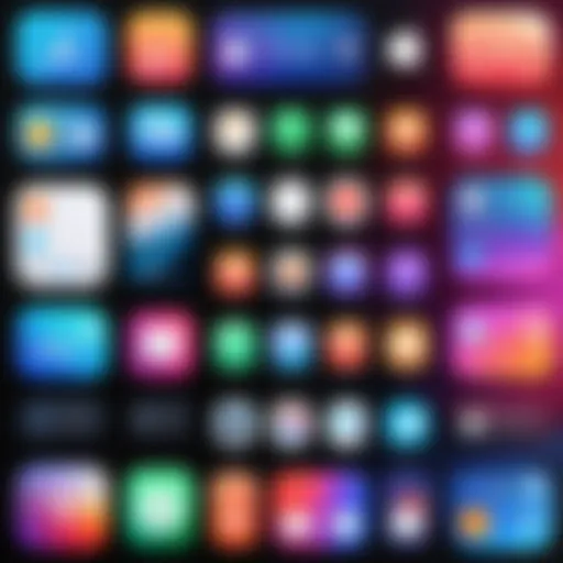 A vibrant and personalized Apple home screen showcasing various app icons and widgets.