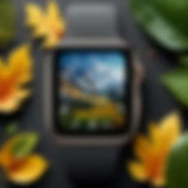 Elegant custom watch face showcasing a nature theme