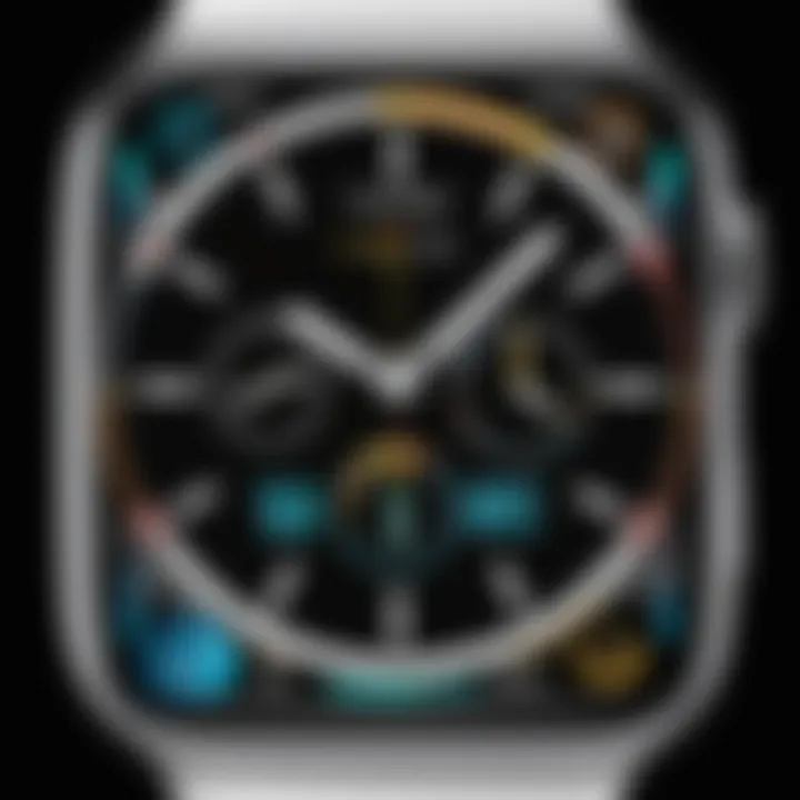 Sleek digital watch face with modern complications