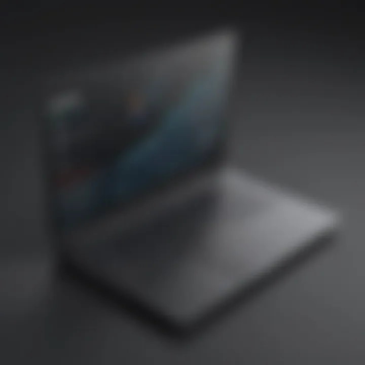 Cutting-edge laptop running advanced software