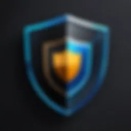 Cybersecurity Shield Icon representing Microsoft Defender App features