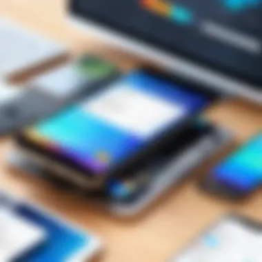 Digital Financial Management Concept Conceptual image showcasing digital financial management