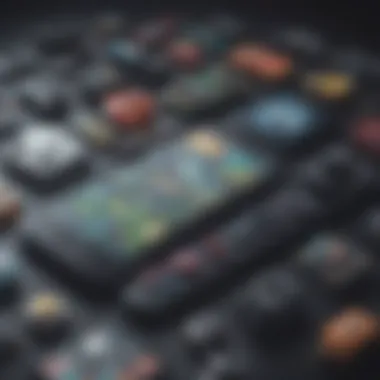 Exploring Mobile Gaming Diversity Illustration showcasing diverse gaming platforms for mobile phones