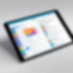 An iPad displaying a well-organized document interface with various files neatly categorized.