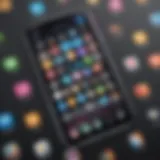 Vibrant digital stickers on a sleek iPhone screen