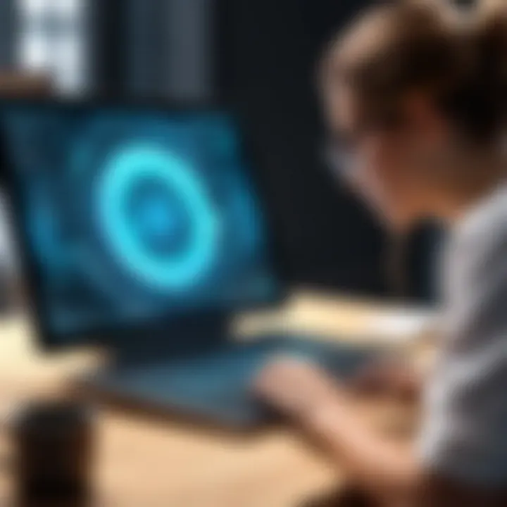 An artist using a digital tablet to create a stunning piece of art.