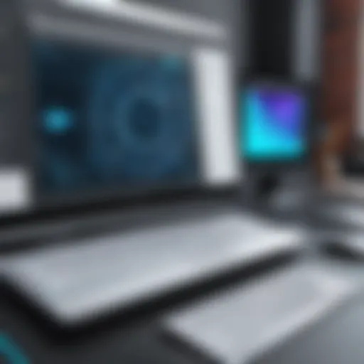 A vibrant digital canvas showcasing various drawing software interfaces.