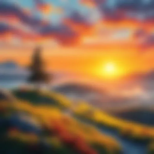 Vibrant dynamic wallpaper showcasing a serene landscape