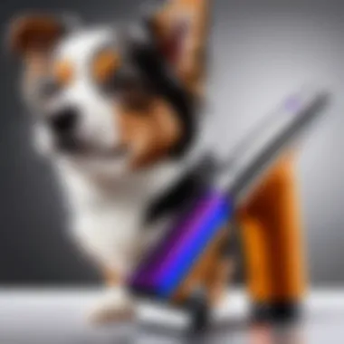 Dynamic Grooming Performance Dyson dog grooming tool in action