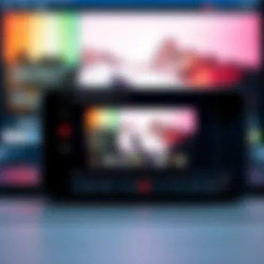 Video Timeline for MP4 Editing on Android A smartphone displaying a video timeline for editing MP4