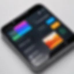 Smartphone displaying photo compression options