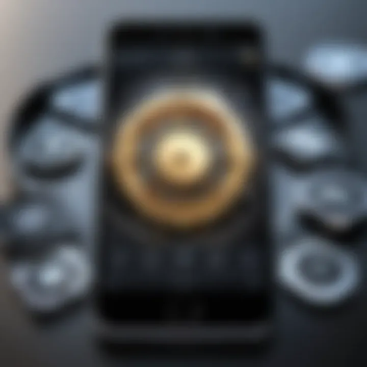 A smartphone displaying a secure photo vault app