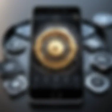 Secure Photo Vault on Smartphone A smartphone displaying a secure photo vault app