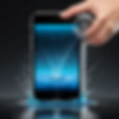 Demonstration of using a vacuum to extract water from an iPhone