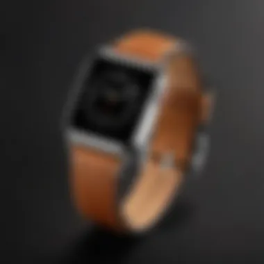 Elegant leather Apple Watch band