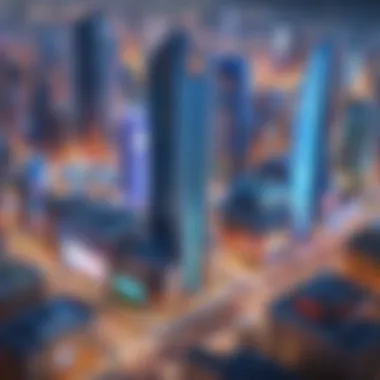 Empire Metropolis Gameplay Artwork depicting a bustling empire city in a gaming environment