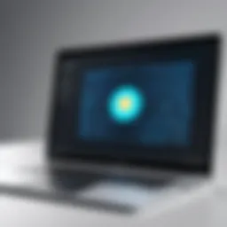 Adjusting brightness settings on a laptop screen